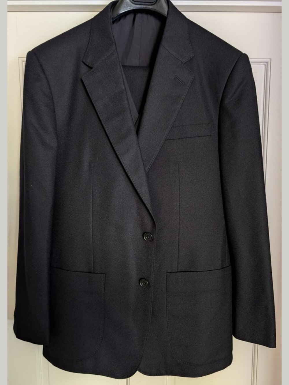 NWOT Lutwyche Savile Row 3-Piece Black Wool Full Canvas Suit England 42R